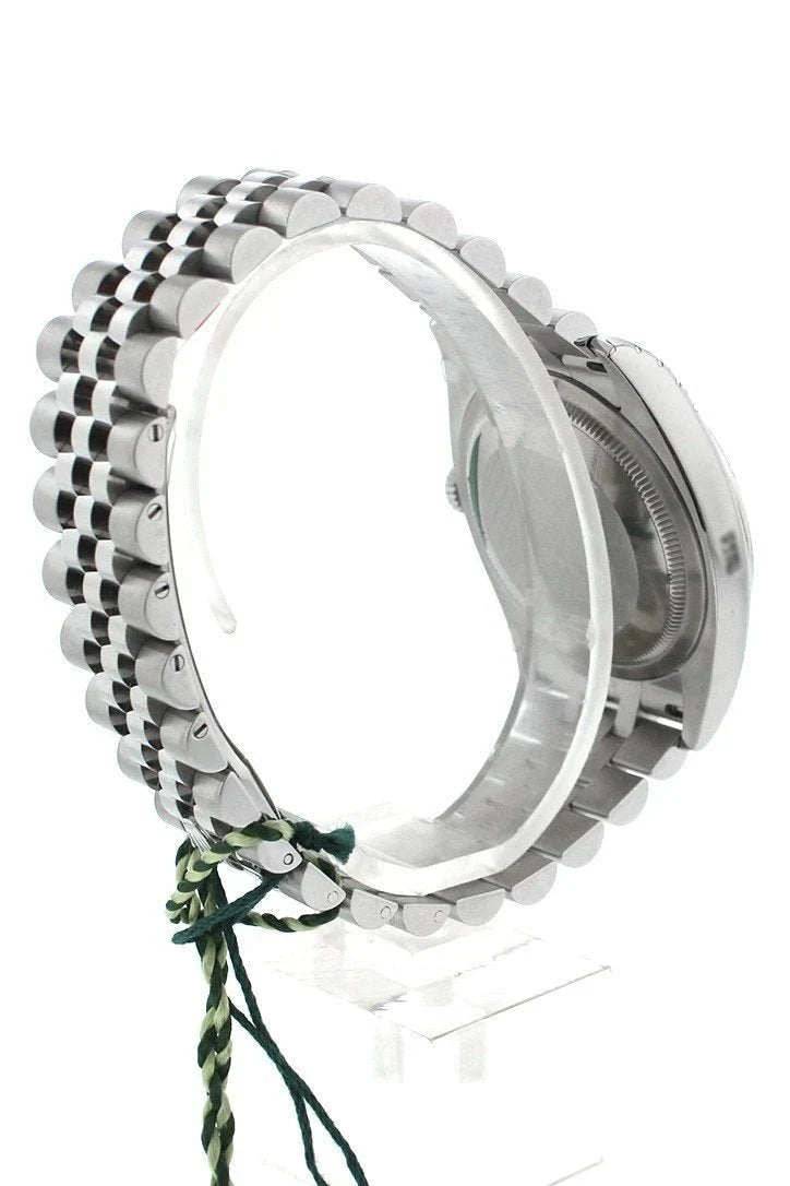 Datejust 36 Black Jubilee design set with Diamonds Dial 18k White Gold Diamond Bezel Jubilee Men's Watch 116244.