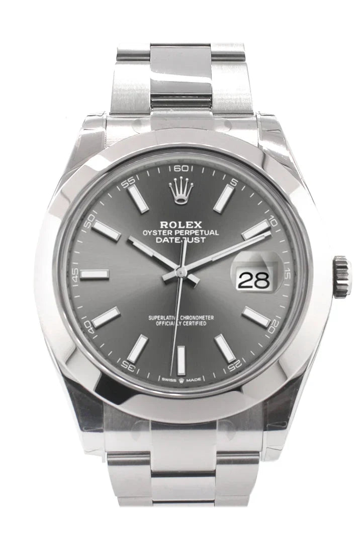 Datejust 41 Dark Rhodium Dial Automatic Men's Watch 126300.