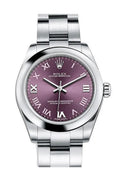 Oyster Perpetual 31 Red Grape Roman Dial Steel Ladies Watch 177200.