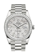Day-Date 40 Meteorite Baguette Diamond Dial Diamond Bezel White Gold President Automatic Men's Watch 228349RBR 228349.