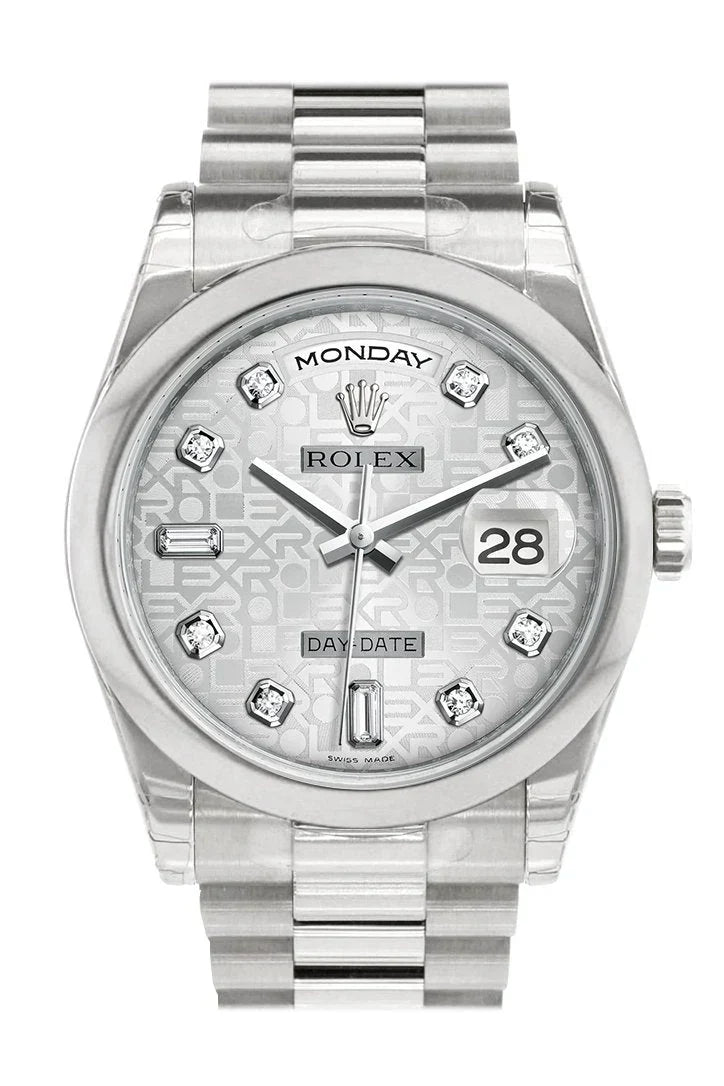Day Date 36 Silver Jubilee Diamonds Dial President Men's Watch 118206.