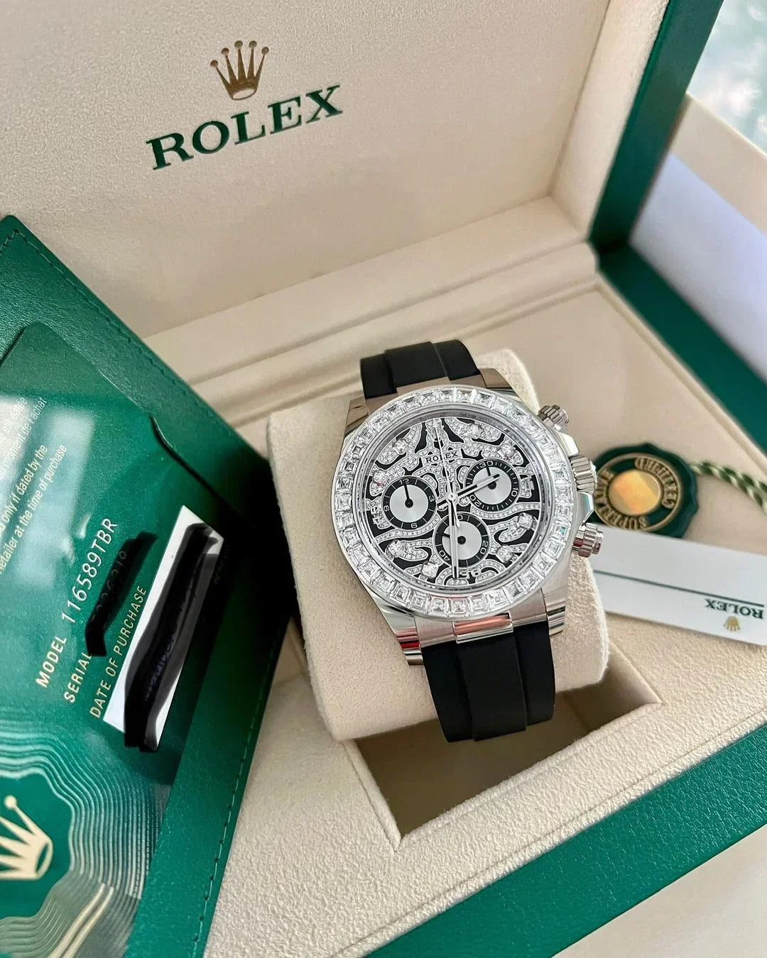 Rolex Daytona 116589TBR "Eye of the Tiger" White Gold UNWORN