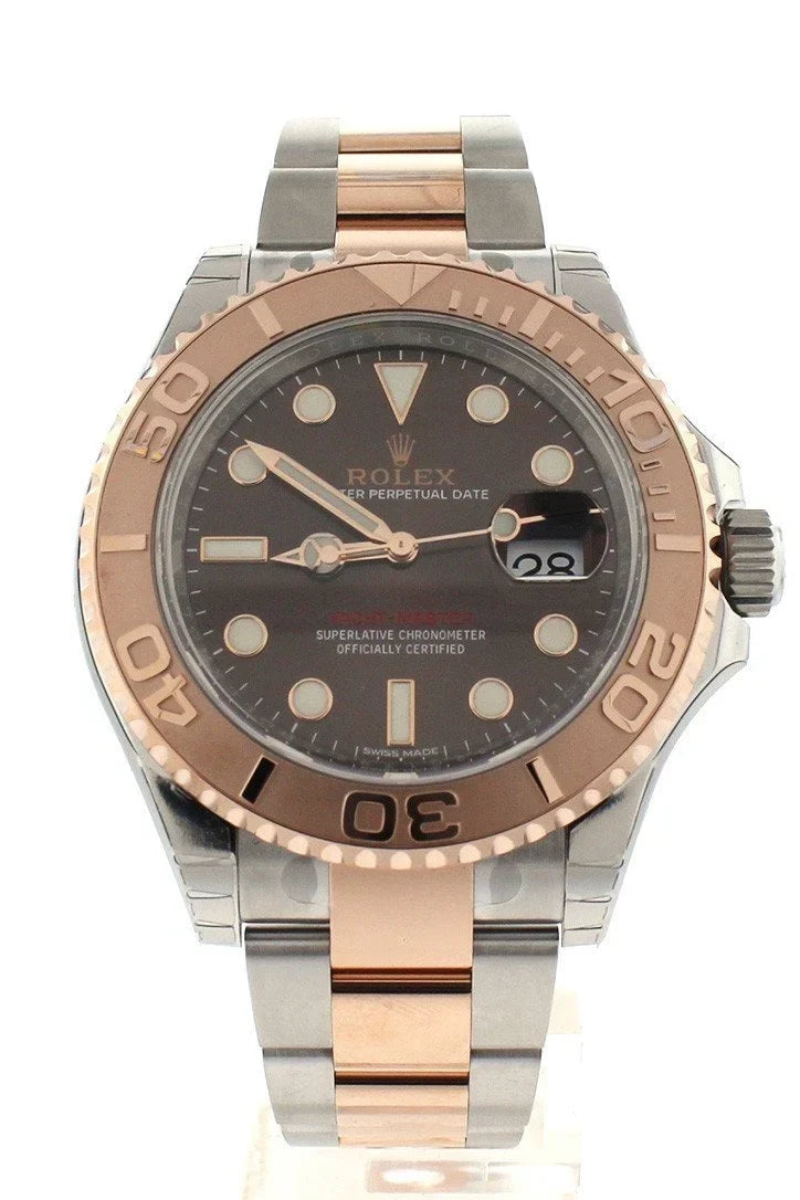 YACHT-MASTER 40 Chocolate Dial 18k Rose Gold Mens Watch 116621.