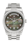 Day Date 36 Black mother of pearl set with diamonds Dial President Men's Watch 118206.