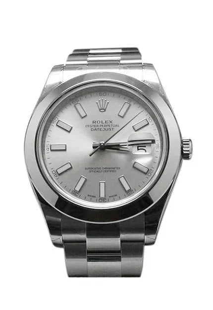Datejust II 41 Silver Dial Steel Men's Watch 116300.