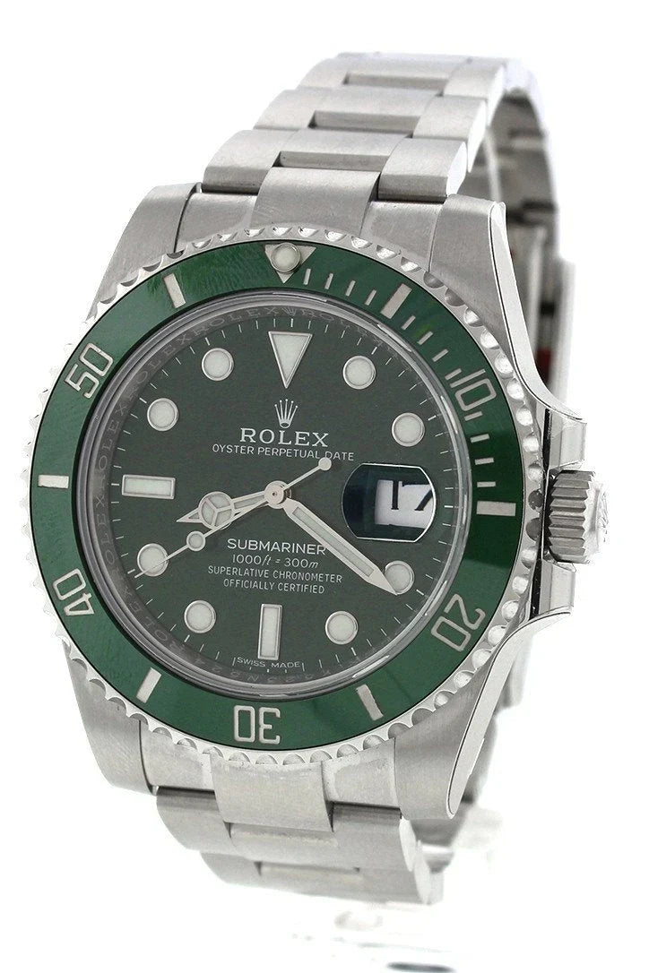 Submariner Hulk Date 40 Green Dial Mens Watch 116610LV 116610.