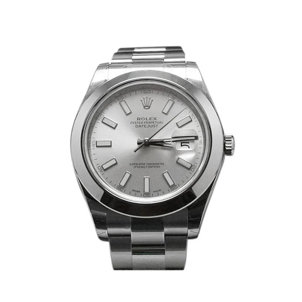 Datejust II 41 Silver Dial Steel Men's Watch 116300.