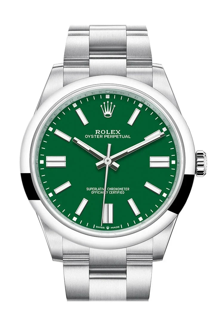 Oyster Perpetual 41 Green Dial Oyster Bracelet Watch 124300.