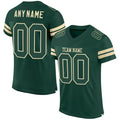 Custom Green Green-Cream Mesh Jersey