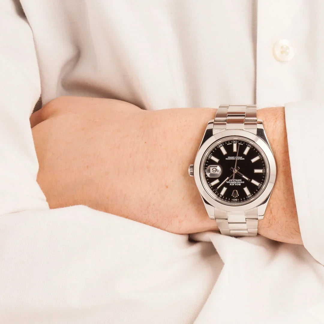 Pre-Owned Rolex Datejust II 116300 Black Dial