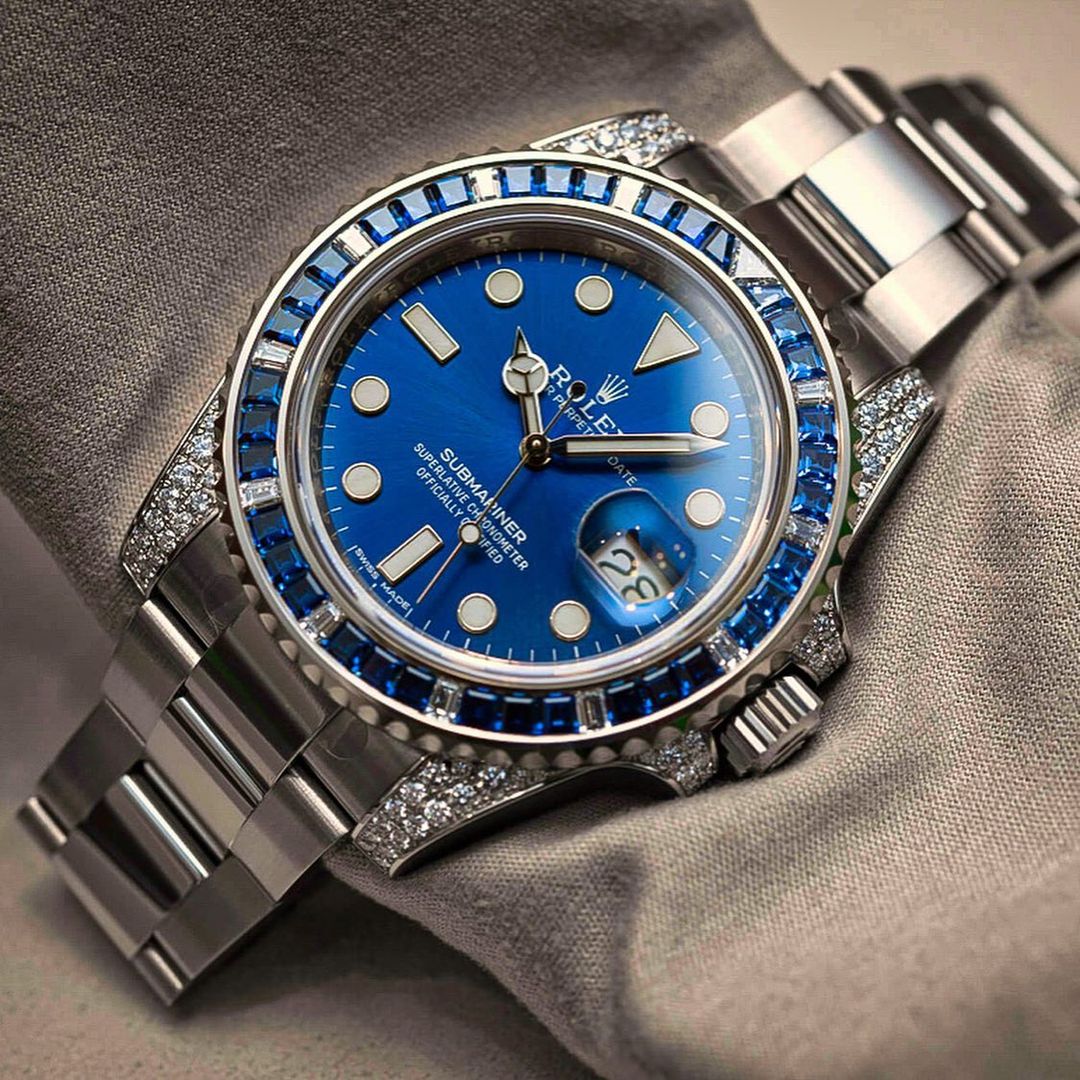 Rolex Submariner Date 116659SABR 18K White Gold Diamonds Sapphires UNWORN