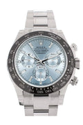 Cosmograph Daytona Ice Blue 8 Baguette Diamond Platinum Mens Watch 116506.