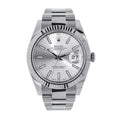 Datejust II Stainless Steel White Gold Silver Index Dial Watch 116334.