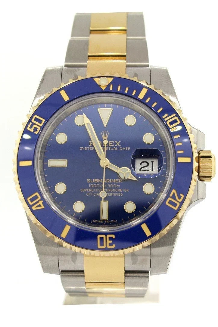 Submariner Date 40 Blue Dial Gold and Steel Watch 116613LB 116613.