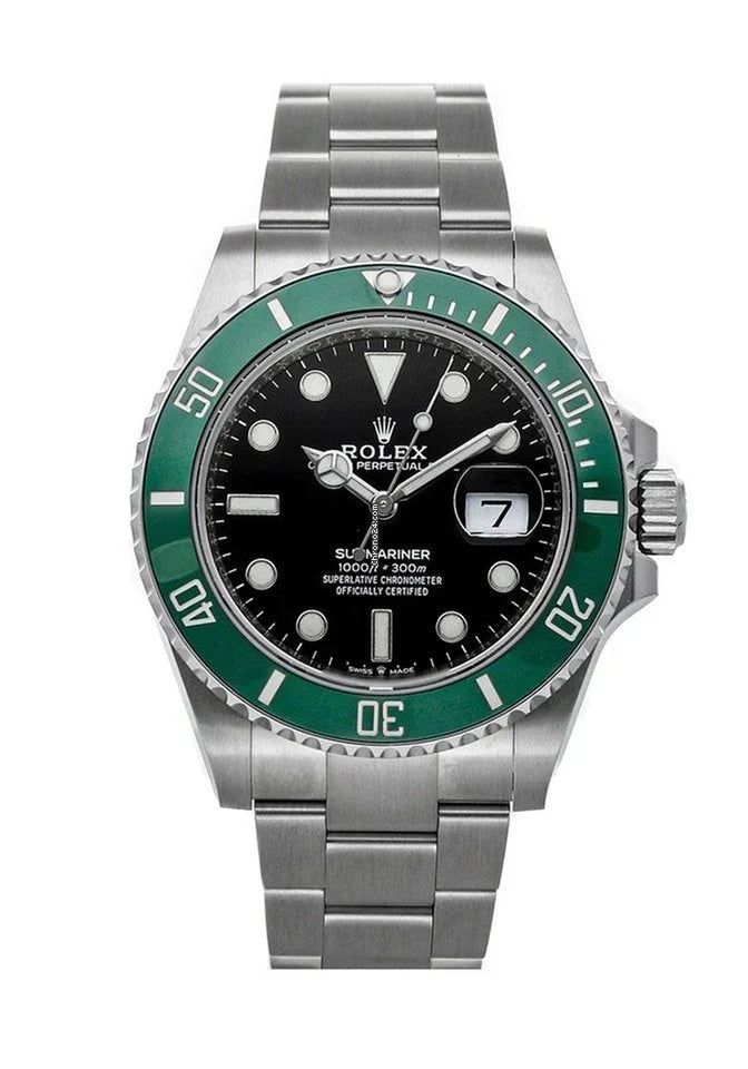 Submariner Stainless Steel Starbucks Black Index Dial Watch.