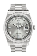 Day Date 36 Silver set with diamonds Dial President Men's Watch 118206.