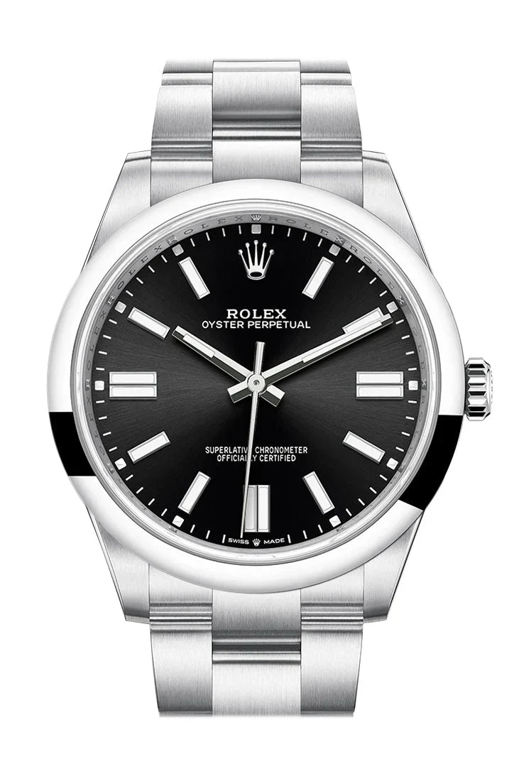 Oyster Perpetual 41 Black Dial Oyster Bracelet Watch 124300.