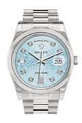 Day Date 36 Ice Blue Jubilee design set with diamonds Dial President Men's Watch 118206.