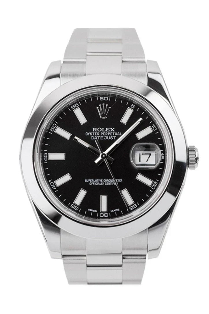 Datejust II Black Dial Stainless Steel Oyster Automatic Men's Watch 116300.