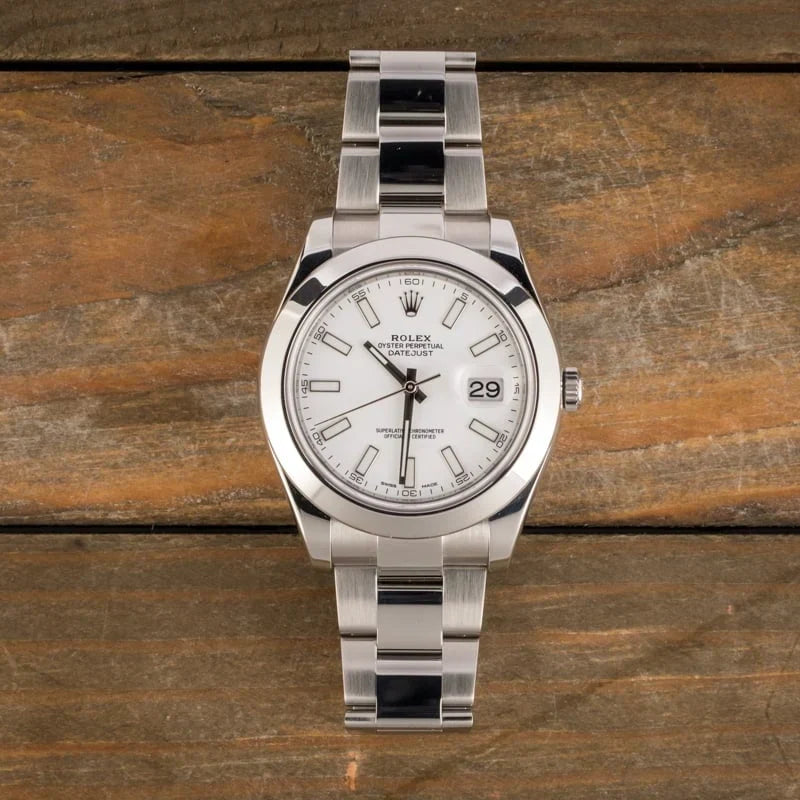 Pre-Owned Rolex Datejust II 116300 White Dial